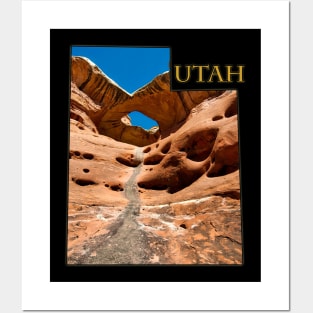 Utah State Outline - Canyonlands National Park Posters and Art